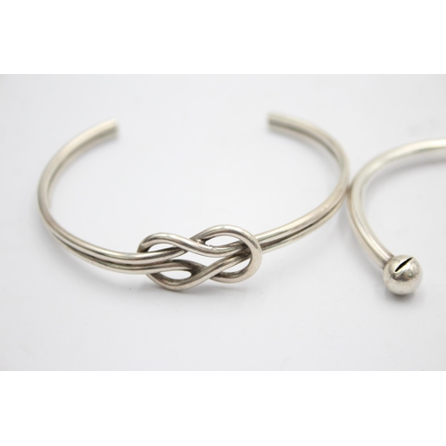 1153 - Three .925 silver bangles to include Minimalist etc. - approx. gross weight 63 grams