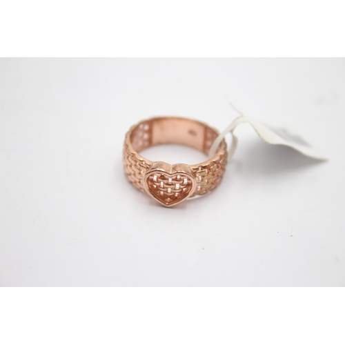 1167 - A .925 silver rose gold tone bracelet and ring - approx. gross weight 69 grams