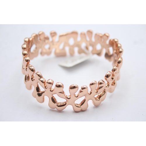 1167 - A .925 silver rose gold tone bracelet and ring - approx. gross weight 69 grams