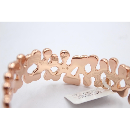 1167 - A .925 silver rose gold tone bracelet and ring - approx. gross weight 69 grams