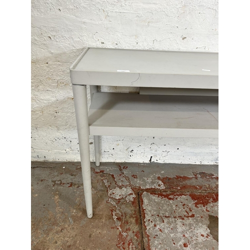 131 - An IKEA grey painted rectangular side table