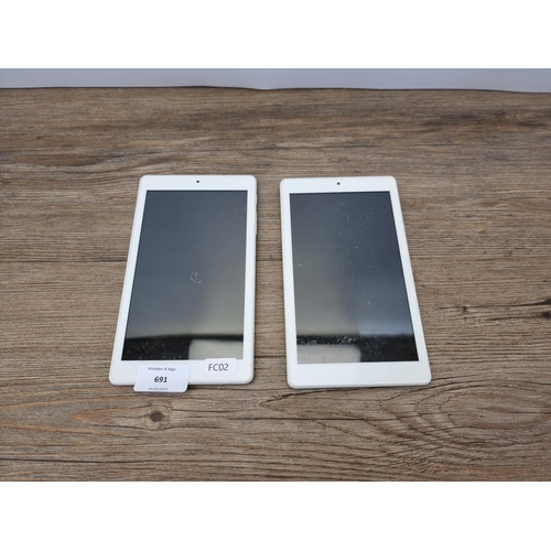 691 - Two Alcatel tablets