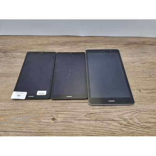 702 - Three Huawei tablets