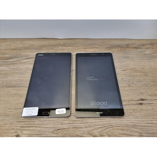 703 - Two Huawei tablets