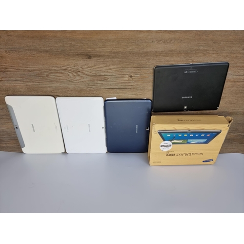 704 - Four Samsung tablets