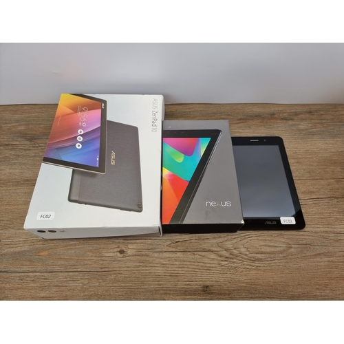 712 - Three ASUS tablets to include ZENPAD 10, FONEPAD and Nexus 7