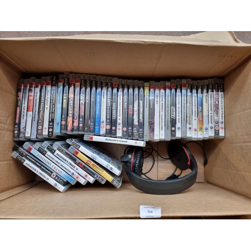 754 - A box containing Sony PlayStation 3 games