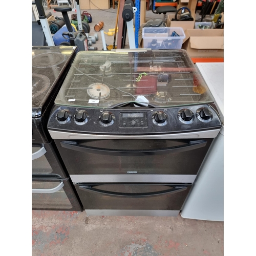 797 - A Zanussi double oven four burner free standing 60cm gas cooker