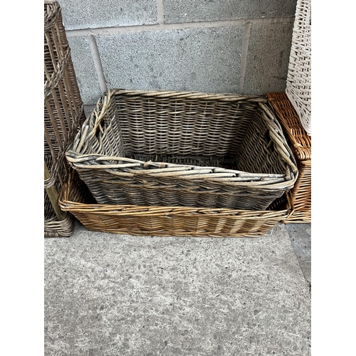 1 - Nine wicker baskets