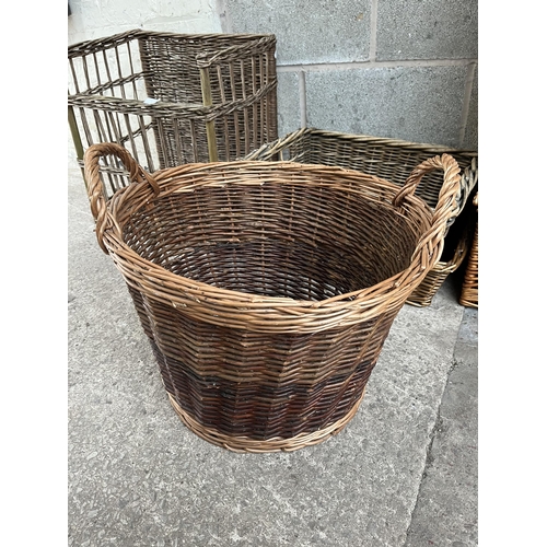 1 - Nine wicker baskets