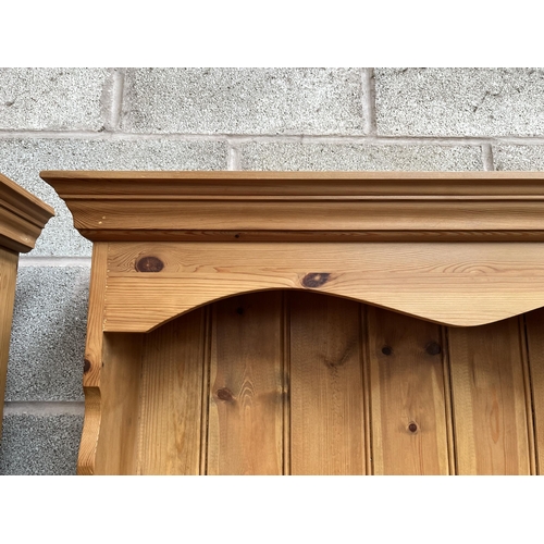 10 - A Victorian style solid pine Welsh dresser - approx. 190cm high x 152cm wide x 41cm deep