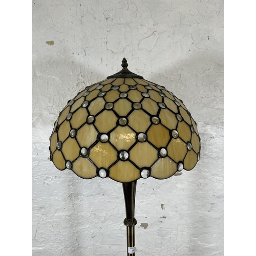 111 - A Tiffany style standard lamp - approx. 168cm high