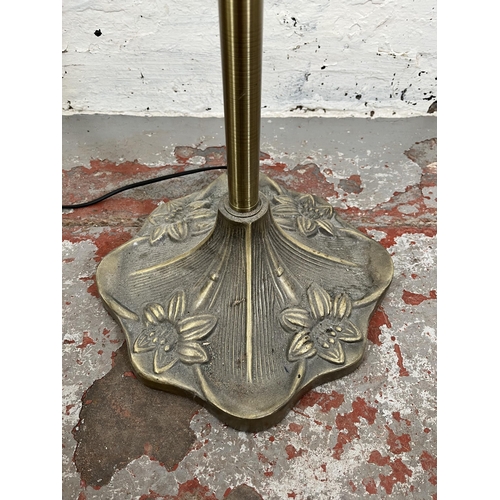 111 - A Tiffany style standard lamp - approx. 168cm high