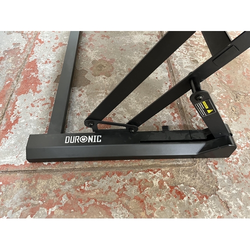 123 - A Duronic adjustable sit stand desk