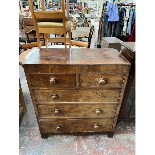 169 - A Victorian mahogany chest of two short over three long drawers