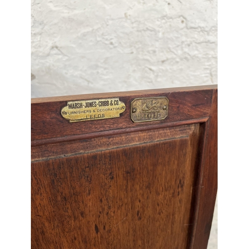 170 - An Edwardian Marsh Jones Cribb & Co. inlaid mahogany bedside cabinet