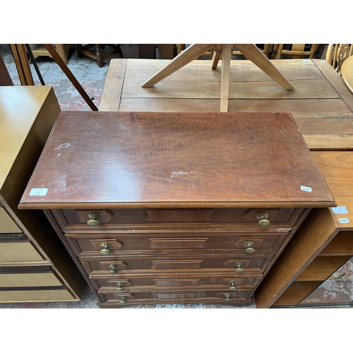 64 - A mahogany chest of five drawers