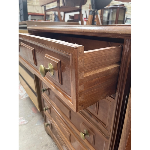 64 - A mahogany chest of five drawers