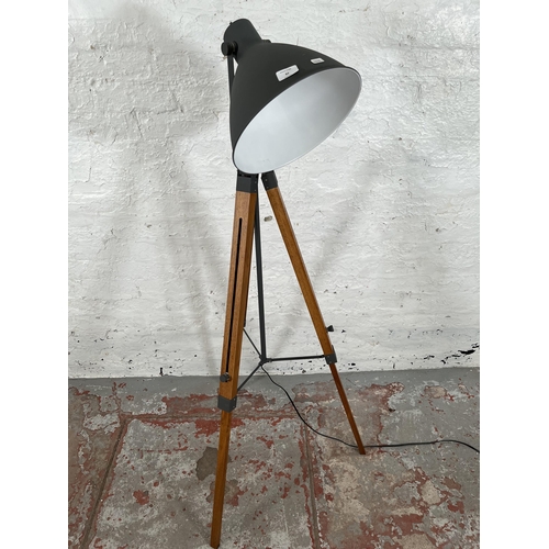 82 - A Habitat Industrial tripod floor lamp