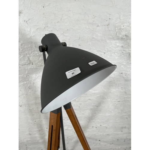 82 - A Habitat Industrial tripod floor lamp