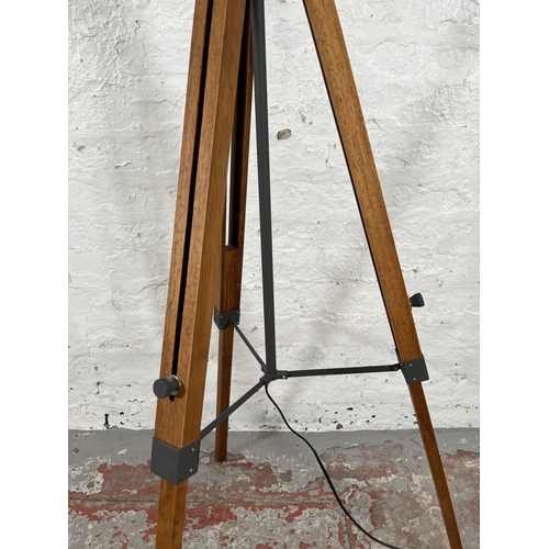 82 - A Habitat Industrial tripod floor lamp