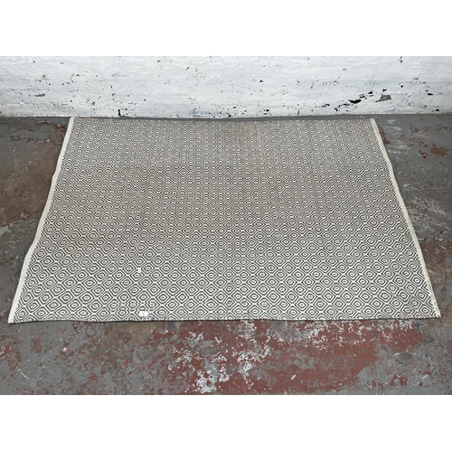 84 - Three modern rugs, Dunelm Diamond Weave grey - approx. 170cm x 120cm, Laura Ashley - approx. 238cm x... 