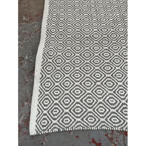 84 - Three modern rugs, Dunelm Diamond Weave grey - approx. 170cm x 120cm, Laura Ashley - approx. 238cm x... 