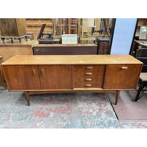 85 - A 1960s G Plan Brasilia teak sideboard - approx. 789cm high x 206cm wide x 45.5cm deep