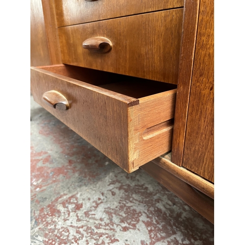 85 - A 1960s G Plan Brasilia teak sideboard - approx. 789cm high x 206cm wide x 45.5cm deep