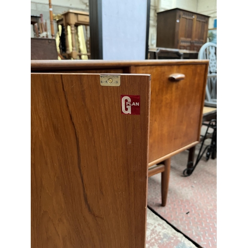 85 - A 1960s G Plan Brasilia teak sideboard - approx. 789cm high x 206cm wide x 45.5cm deep