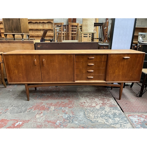 85 - A 1960s G Plan Brasilia teak sideboard - approx. 789cm high x 206cm wide x 45.5cm deep