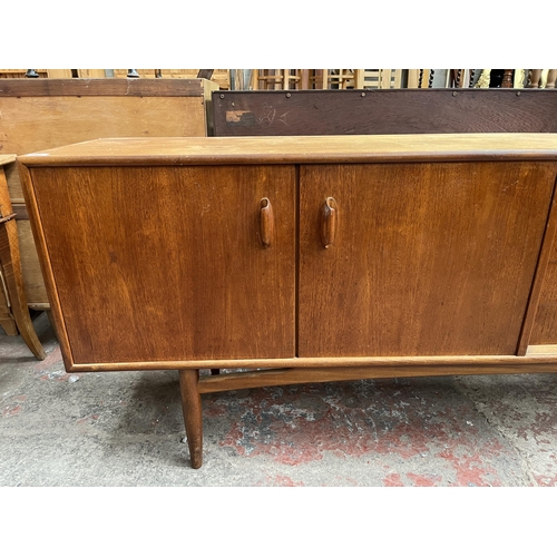 85 - A 1960s G Plan Brasilia teak sideboard - approx. 789cm high x 206cm wide x 45.5cm deep