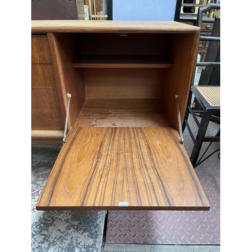 85 - A 1960s G Plan Brasilia teak sideboard - approx. 789cm high x 206cm wide x 45.5cm deep