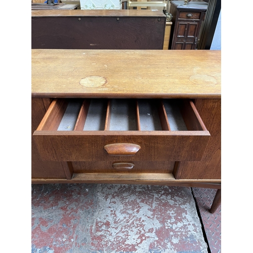 85 - A 1960s G Plan Brasilia teak sideboard - approx. 789cm high x 206cm wide x 45.5cm deep