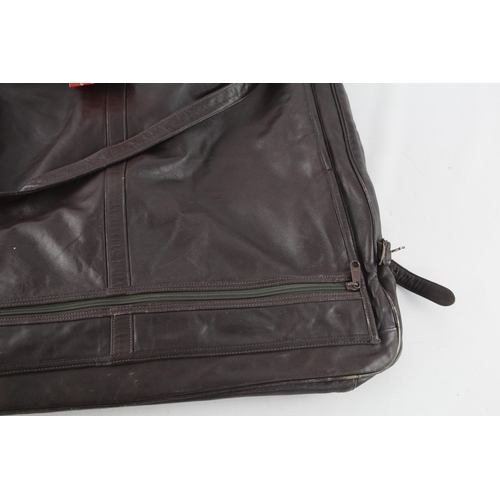 404 - A Harrods leather travel garment bag