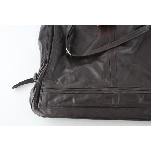 404 - A Harrods leather travel garment bag