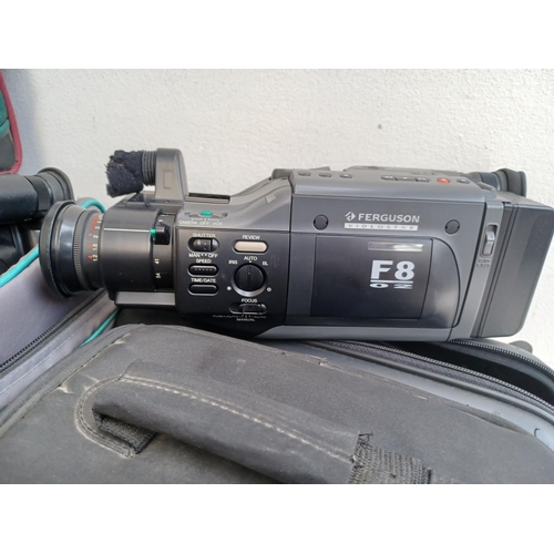 611 - A collection of items to include Canon DVD camcorder, Sony Handycam Video8 camcorder, Ferguson Video... 