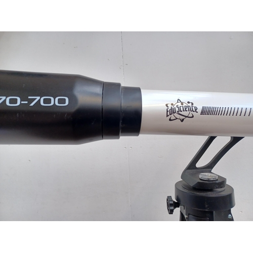 613 - An Edu Science F=700 d=70mm refractor telescope with tripod stand