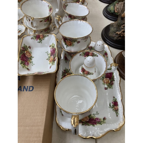 306 - A large collection of Royal Albert Old Country Roses bone china to include coffee pot, tea pot, lidd... 