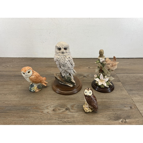 307 - Eight bird figurines, six Country Artists and two Beswick