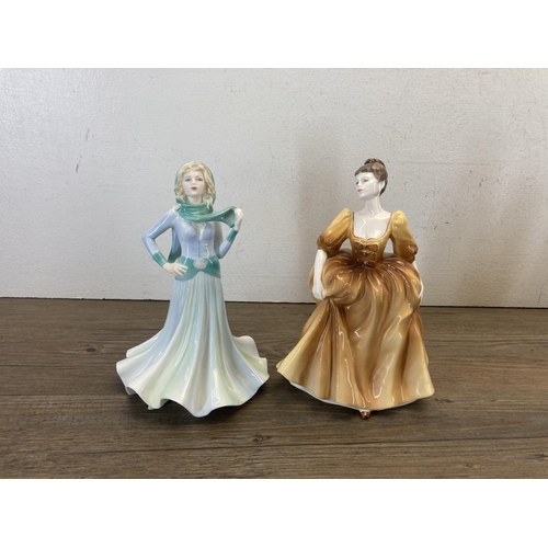 311 - Nine Coalport lady figurines to include Age of Elegance Special Celebration, Ladies of Fashion Tende... 