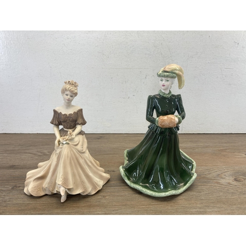 311 - Nine Coalport lady figurines to include Age of Elegance Special Celebration, Ladies of Fashion Tende... 