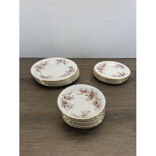 323 - A collection of Royal Albert Lavender Rose bone china to include eight saucers, nine cups etc.