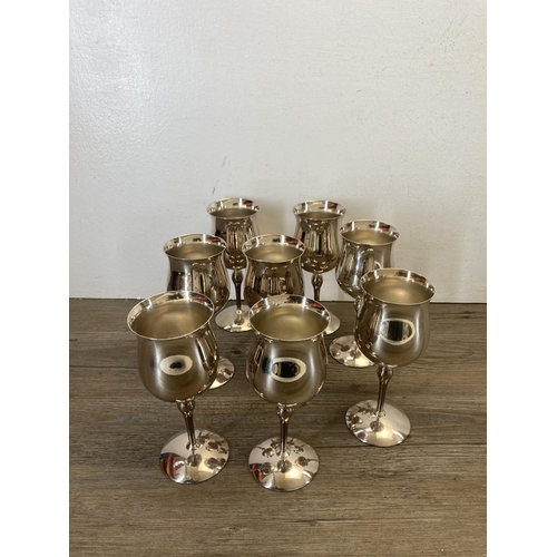 336 - A collection of metalware to include Viners of Sheffield silver plated four piece tea/coffee set, Vi... 