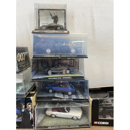 390 - A collection of boxed James Bond 007 diecast model vehicles to include Corgi, GE Fabbri etc.