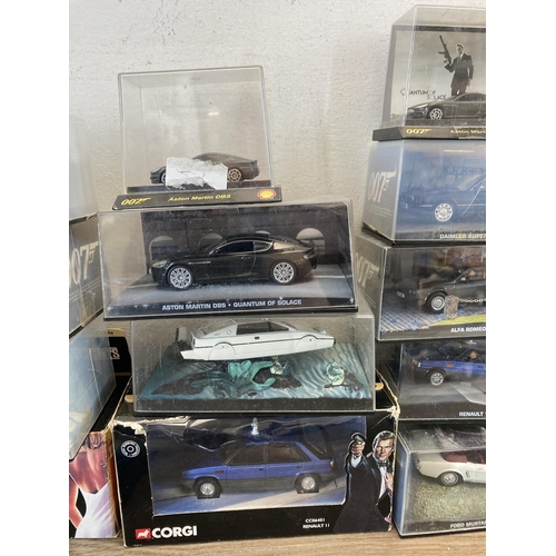 390 - A collection of boxed James Bond 007 diecast model vehicles to include Corgi, GE Fabbri etc.