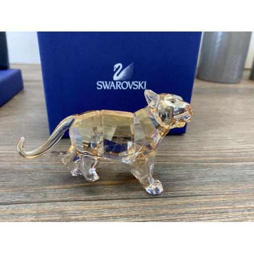 293 - Six boxed Swarovski Crystal figurines to include Alligator model no. 221629, Baby Elephant model no.... 