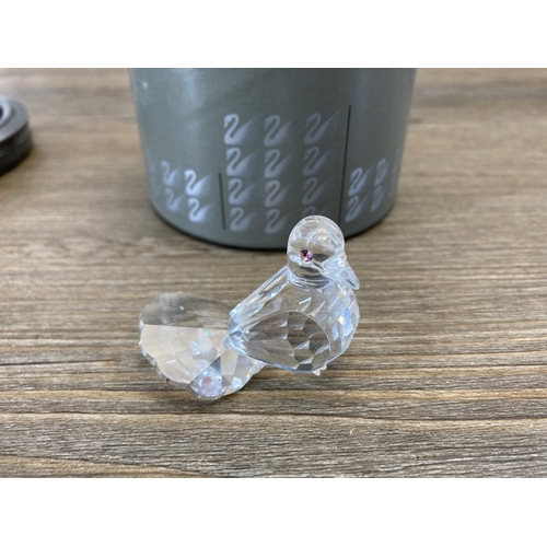 294 - Seven boxed Swarovski Crystal figurines to include Baby Lovebirds model no. 199123, Night Owl model ... 