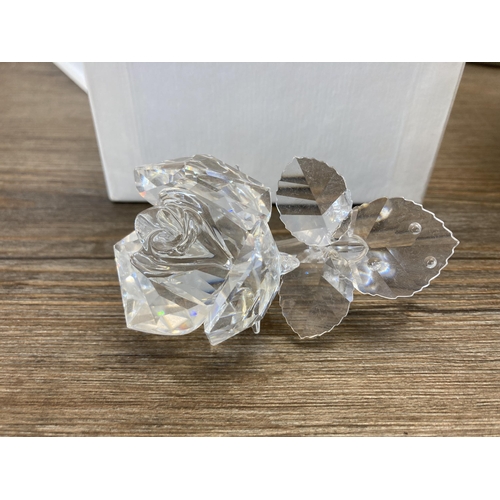 296 - Eight boxed Swarovski Crystal figurines to include Butterfly on Leaf model no. 182920, Bunch of Grap... 