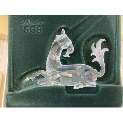 305 - Two boxed Swarovski Crystal Fabulous Creatures figurines, Annual Edition 1996 The Unicorn and Annual... 